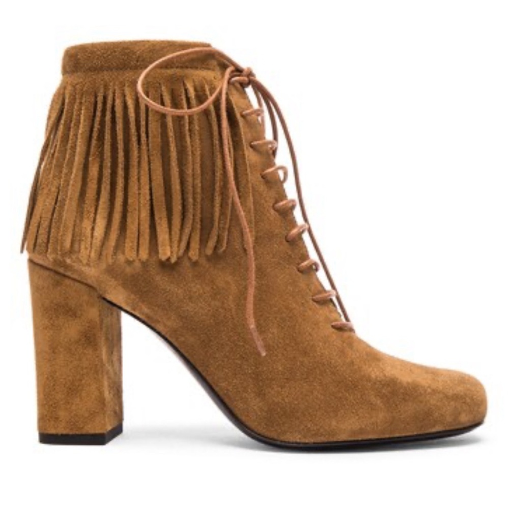 Saint Laurent fringe booties